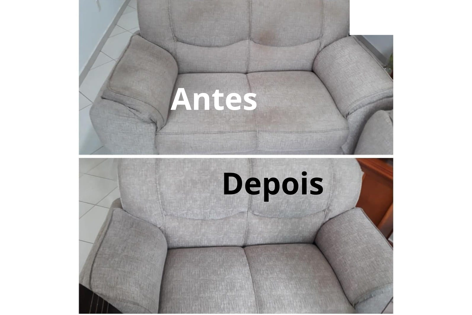 Antes e depois - Banco de carro