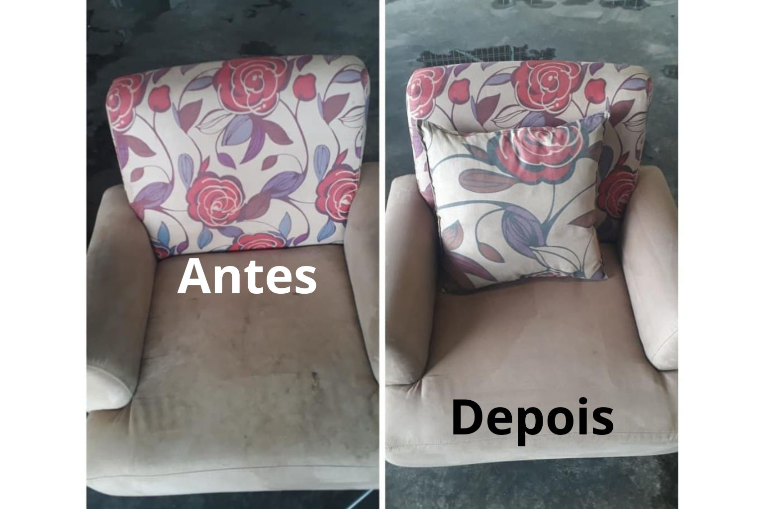 Antes e depois - Poltrona