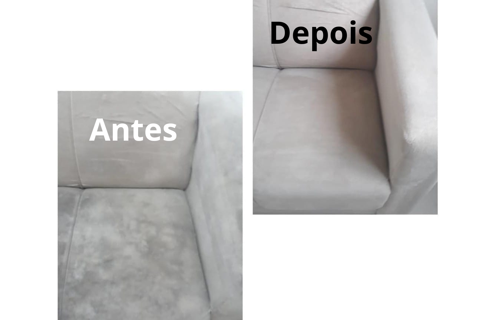 Antes e depois - Estofado